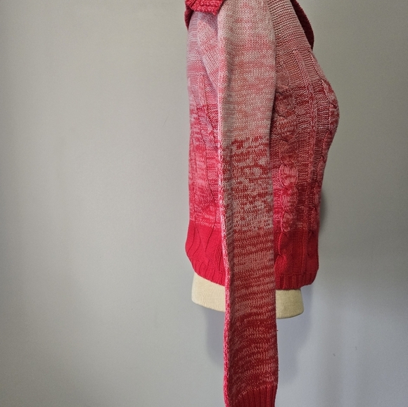 So Wear It Declare It Y2k Pink and Red Cable Knit Sweater. Size M - Picture 4 of 11